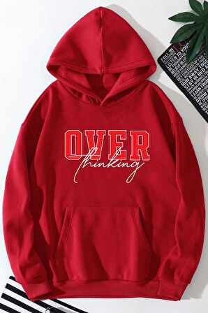 Unisex Over Thinking Baskılı Sweatshirt