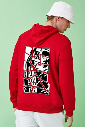 Uyguntarz Unisex Skullcracked Baskılı Sweatshirt