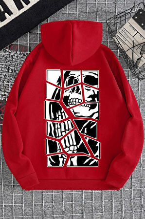 Uyguntarz Unisex Skullcracked Baskılı Sweatshirt