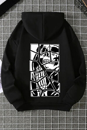 Uyguntarz Unisex Skullcracked Baskılı Sweatshirt