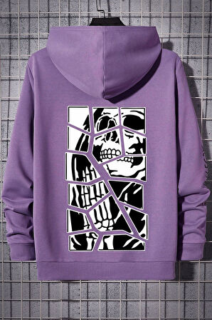 Uyguntarz Unisex Skullcracked Baskılı Sweatshirt