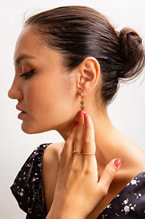 Sallantılı At Nalı Küpe