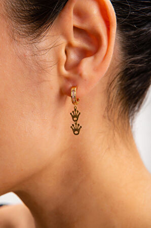 Sallantılı At Nalı Küpe