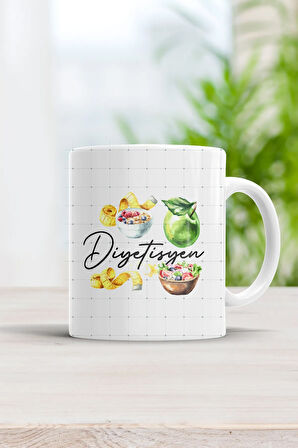 Diyetisyen Tasarım Baskılı Kupa Bardak