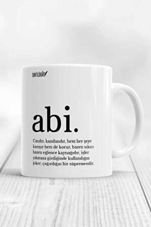 Beyaz Abi Kupa Bardak