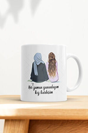 2 Arkadaşa Özel Kız Kardeşim Kupa Bardak