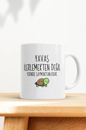 Kaplumbağa Baskılı Kupa Bardak
