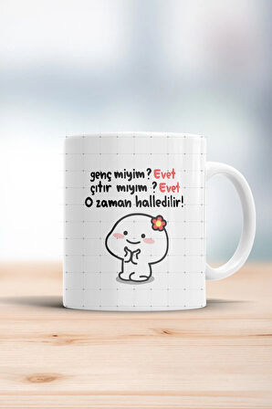 Genç Miyim Evet Çıtır Mıyım Evet Kupa Bardak