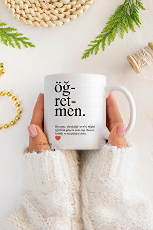 Öğretmenlere Özel Açıklamalı Kupa Bardak