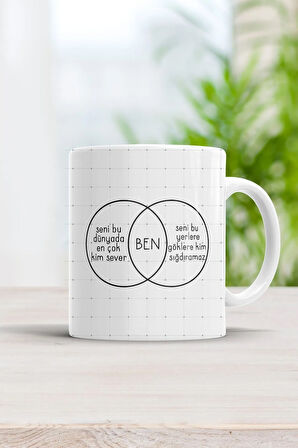 Seni Bu Dünyada En Çok Kim Sever Ben Tabiki Kupa Bardak