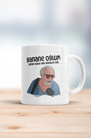 Banane Oğlum Benim Fıstık Gibi Hayatım Var Kupa Bardak