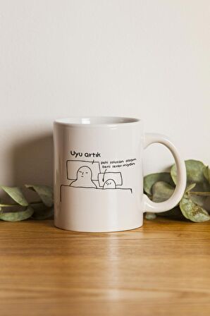 Ikra Medya - Uyu Artık - Peki Solucan Olsam Beni Severmiydin Motto Kupa Bardak- Makinede Yıkanabilir