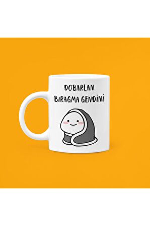 Dobarlan Bıragma Kendini Baskılı Seramik Kupa 330ml