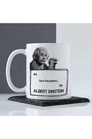 Porselen - Einstein Esprili Kupa Bardak Komik Söz- Makinede Yıkanabilir
