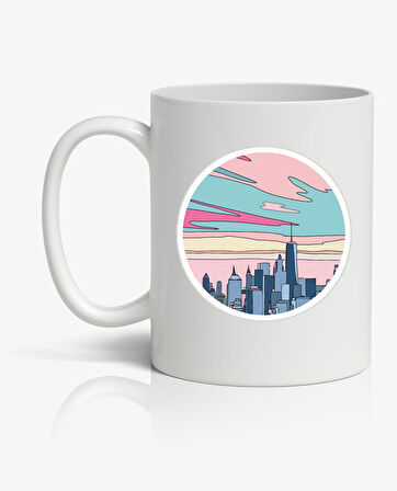 Manzara Baskılı Kupa Bardak