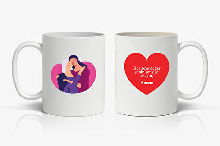 Anneler Gününe Özel Baskılı Kupa Bardak