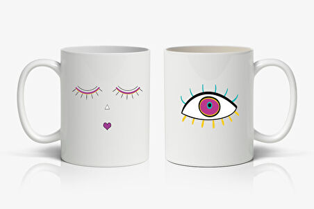 Göz Temalı Baskılı Kupa Bardak