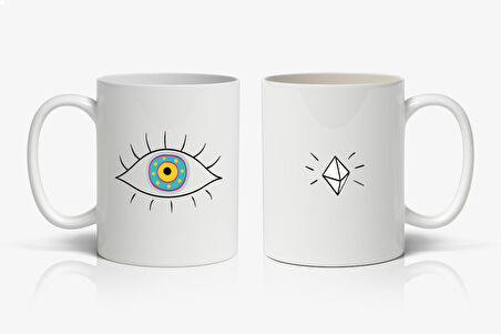 Göz Temalı Baskılı Kupa Bardak