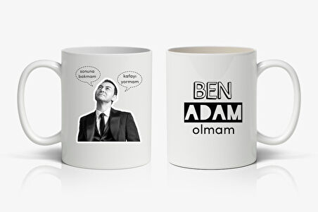 Serdar Ortaç Kafayı Yormam Sonuna Bakmam Ben Adam Olmam Baskılı Kupa Bardak