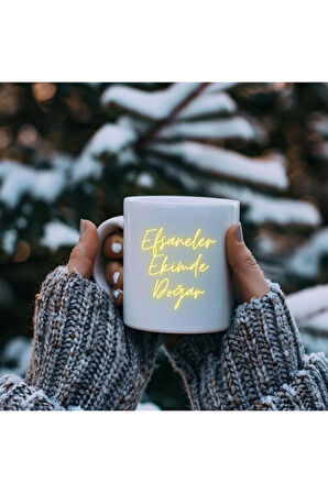 Doğum Günü Hediyesi Efsaneler Ekimde Doğar Baskılı Kupa Bardak