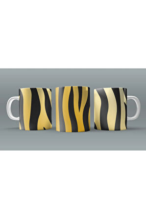 Leopar Desenli Baskılı Kupa Bardak