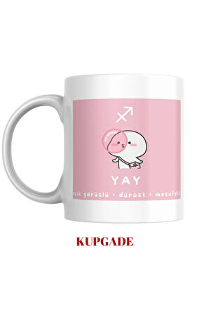 Komik Figüranlı Burç Baskılı Kupa Bardak