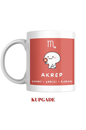 Komik Figüranlı Burç Baskılı Kupa Bardak