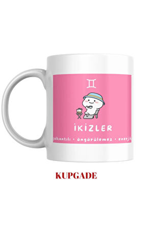 Komik Figüranlı Burç Baskılı Kupa Bardak