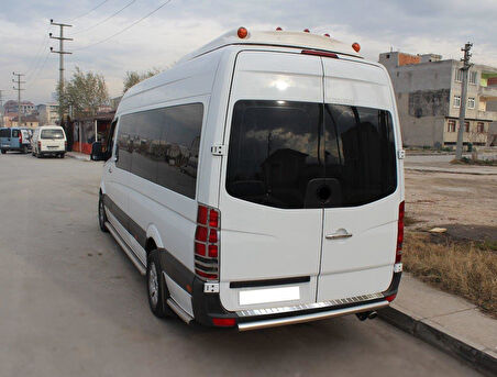 Mercedes Sprinter W906 Krom Arka Tampon Eşiği P.Çelik (Taşlı) 2006-2018 Arası