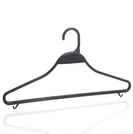 Askıcı Kıyafet Askısı Plastik Kırılmaz Siyah 50 Adet