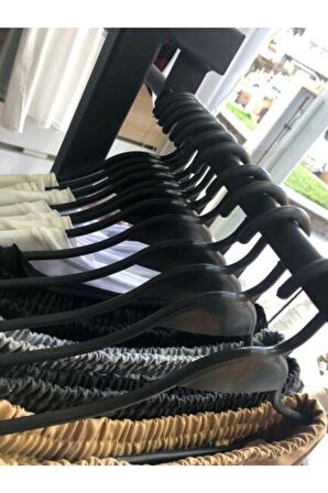 Askıcı Kıyafet Askısı Plastik Kırılmaz Siyah 50 Adet