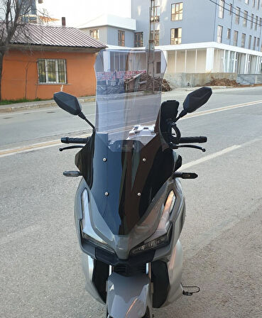 MOTOCAM Kral Arneb 150 Siperlik Ön Cam 2023-2025 Model 78cm Füme Renkli 4mm UZUN CAM