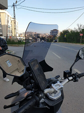 MOTOCAM Kral Arneb 150 Siperlik Ön Cam 2023-2025 Model 78cm Füme Renkli 4mm UZUN CAM