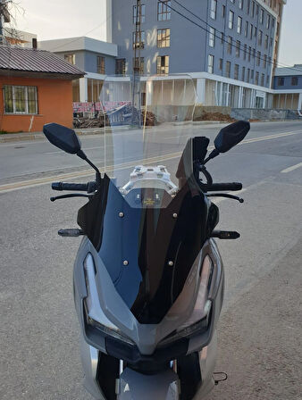 MOTOCAM Kral Arneb 150 Siperlik Ön Cam 2023-2025 Model 78cm şeffaf Renkli 4mm UZUN CAM