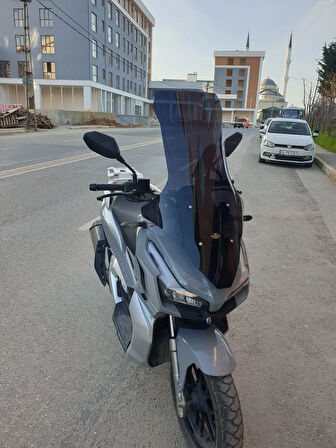 MOTOCAM Kral Arneb 150 Siperlik Ön Cam 2023-2025 Model 78cm Siyah Renkli 4mm UZUN CAM