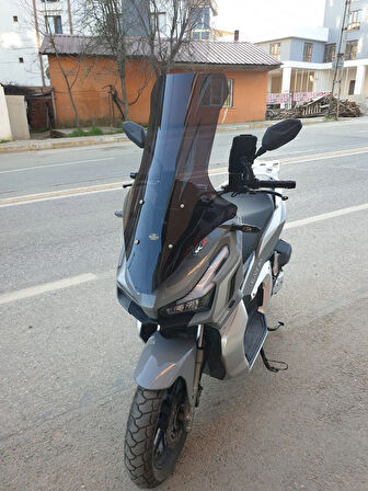 MOTOCAM Kral Arneb 150 Siperlik Ön Cam 2023-2025 Model 78cm Siyah Renkli 4mm UZUN CAM