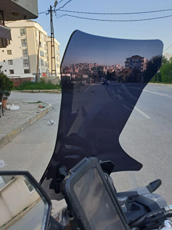 MOTOCAM Kral Arneb 150 Siperlik Ön Cam 2023-2025 Model 78cm Siyah Renkli 4mm UZUN CAM