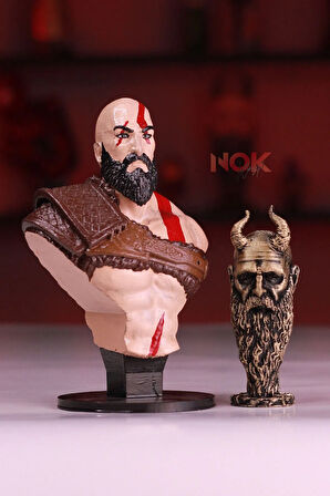 Kratos & Mimir 2'li Figür Seti (15cm - 10cm)