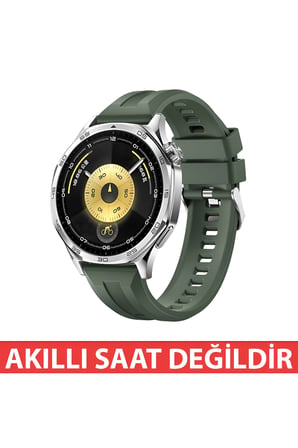Huawei GT 7 Pro / GT 6 Pro / GT 5 Pro 46mm Uyumlu 22mm Tokalı Çizgi Desen Silikon Kordon