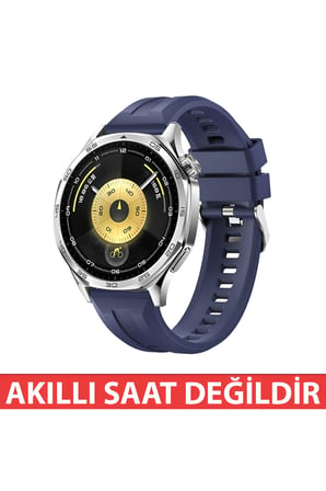 Huawei GT 7 Pro / GT 6 Pro / GT 5 Pro 46mm Uyumlu 22mm Tokalı Çizgi Desen Silikon Kordon
