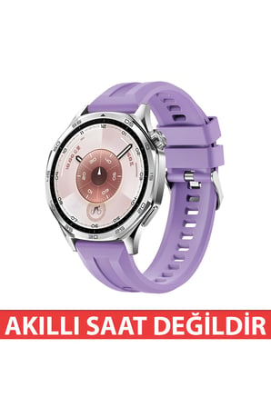 Huawei GT 7 Pro / GT 6 Pro / GT 5 Pro 46mm Uyumlu 22mm Tokalı Çizgi Desen Silikon Kordon