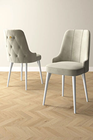 Mabel Beyaz Mermer Desen 80x132 Açılabilir Yemek Odası Takımı 4 Sandalye, 1 Bench