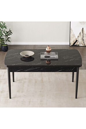 Mabel Meşe Desen 80x132 Açılabilir Yemek Odası Takımı 4 Sandalye, 1 Bench