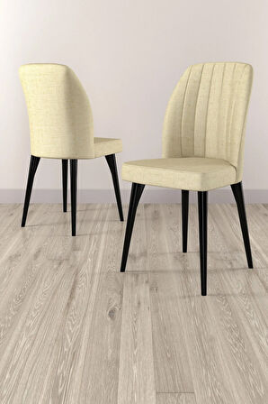 Elis Siyah Mermer Desen 80x132 Açılabilir Yemek Odası Takımı 4  Sandalye