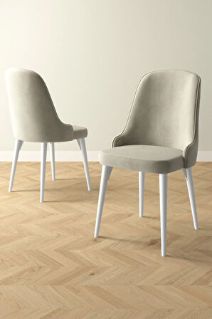 Ikon Beyaz 80x132 MDF Açılabilir Mutfak Masası Takımı 4  Sandalye