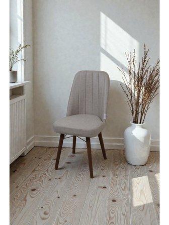 Baresmu Hasa 1 Adet Sandalye – Ahşap Ayaklı, Ergonomik, Rahat Oturumlu Modern Mutfak ve Yemek Sandalyesi