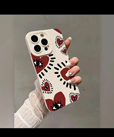 14 Promax Telefon Kılıfı KREM/KIRMIZI