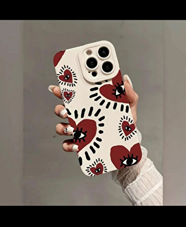 14 Promax Telefon Kılıfı KREM/KIRMIZI