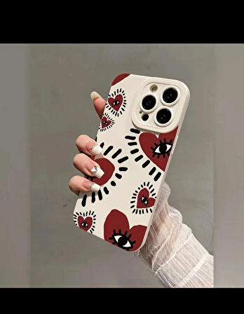 14 Promax Telefon Kılıfı KREM/KIRMIZI