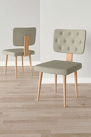 Lars Atlantik 80x132 Açılabilir Mdf Masa Yemek Odası Takımı,Mutfak Takımı 4 Adet Sandalye